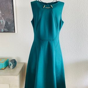 Royal green business dress